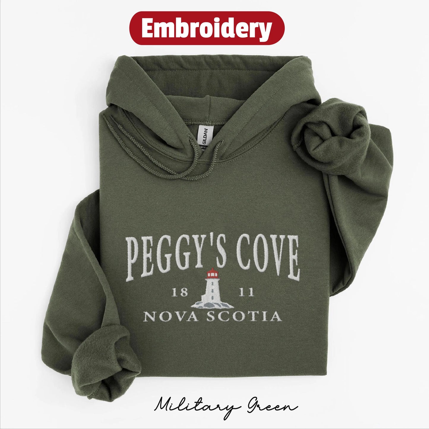 Peggys Cove embroidered hoodie