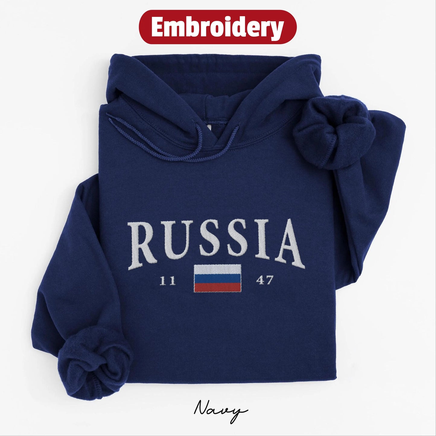 Russia embroidered hoodie