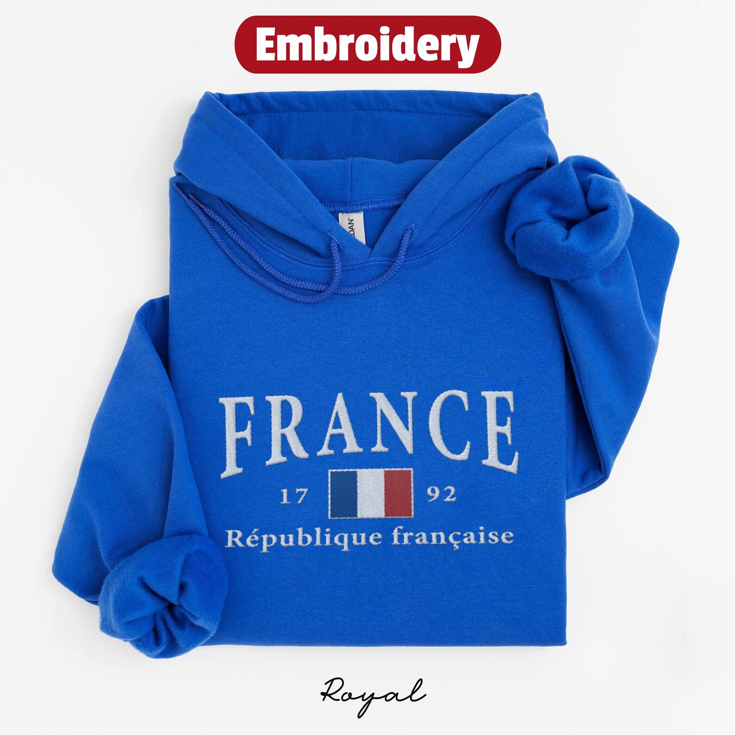 France embroidered hoodie