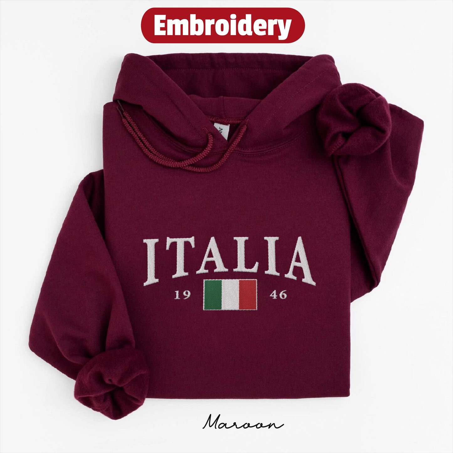 Italy embroidery hoodie