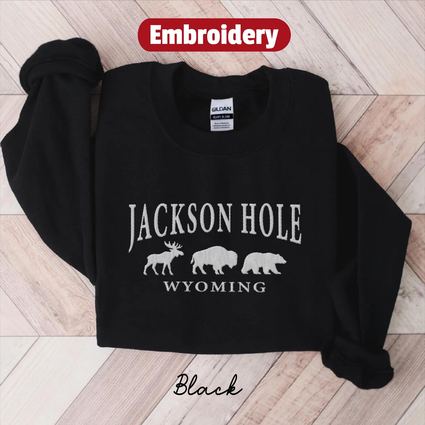 Jackson Hole embroidered sweatshirt crewneck