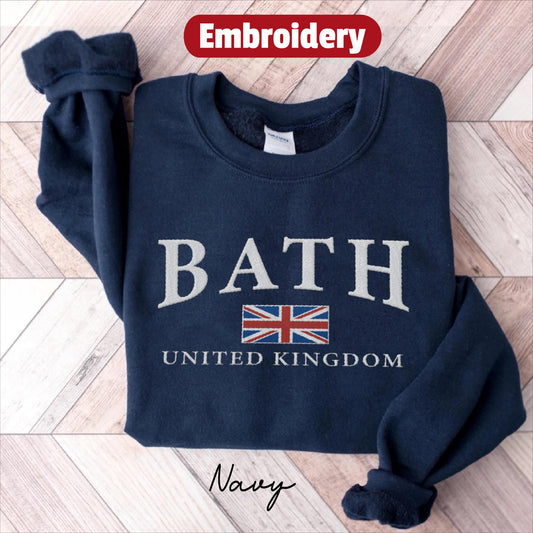 Bath UK embroidered sweatshirt crewneck