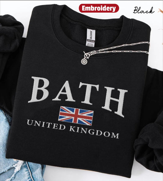 Bath UK embroidered sweatshirt crewneck