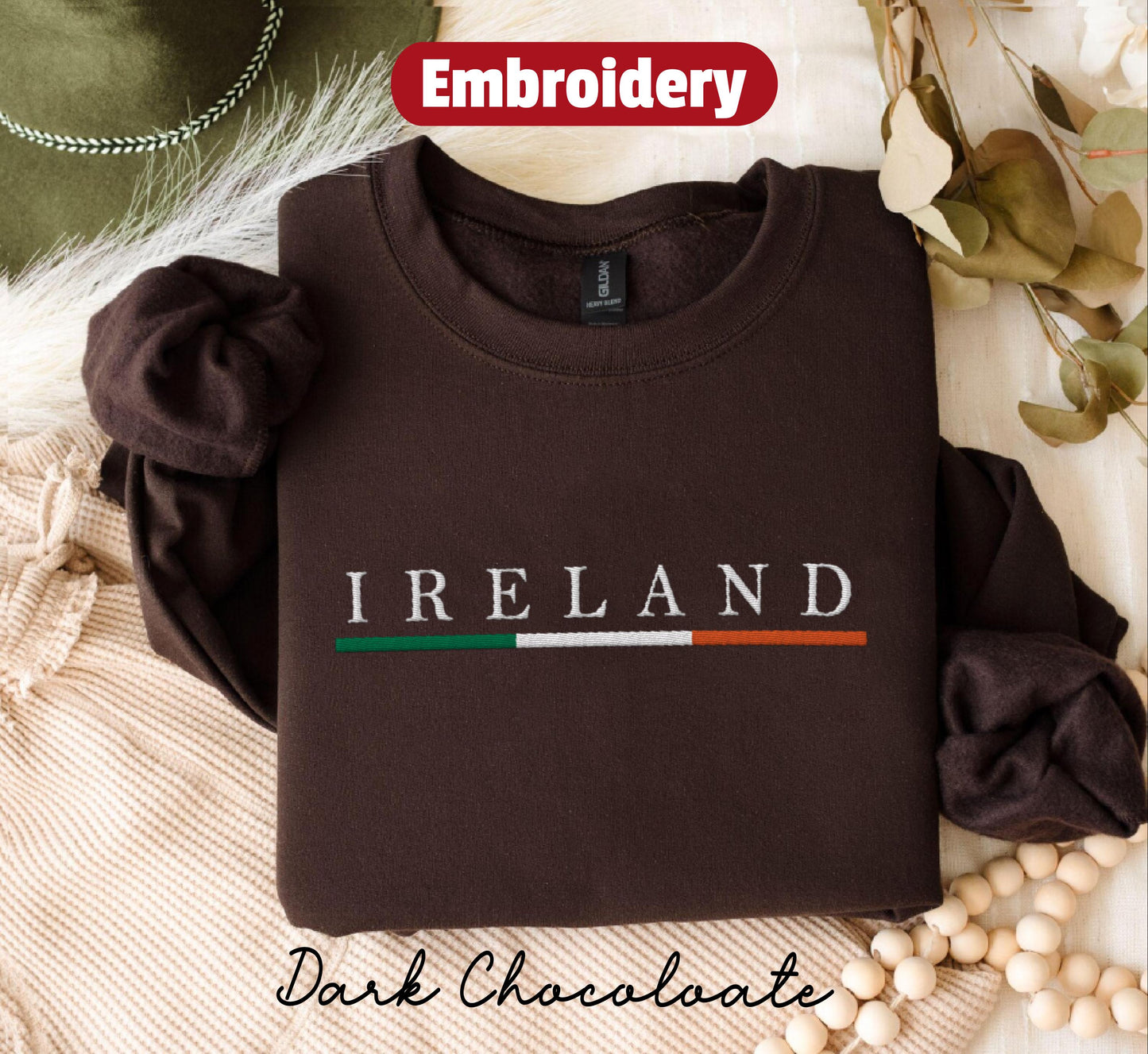 Ireland  embroidery sweatshirt crewneck