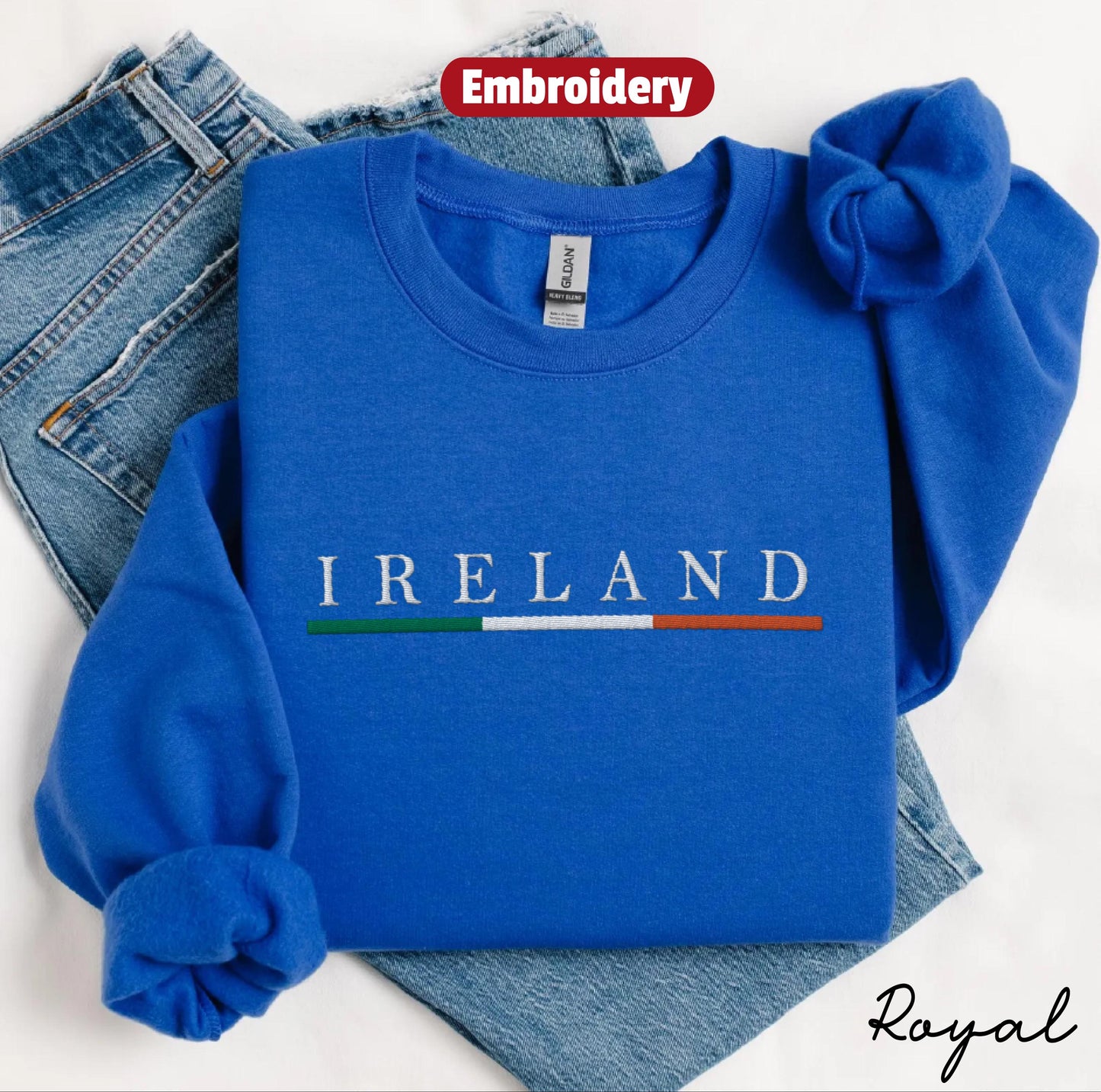 Ireland  embroidery sweatshirt crewneck