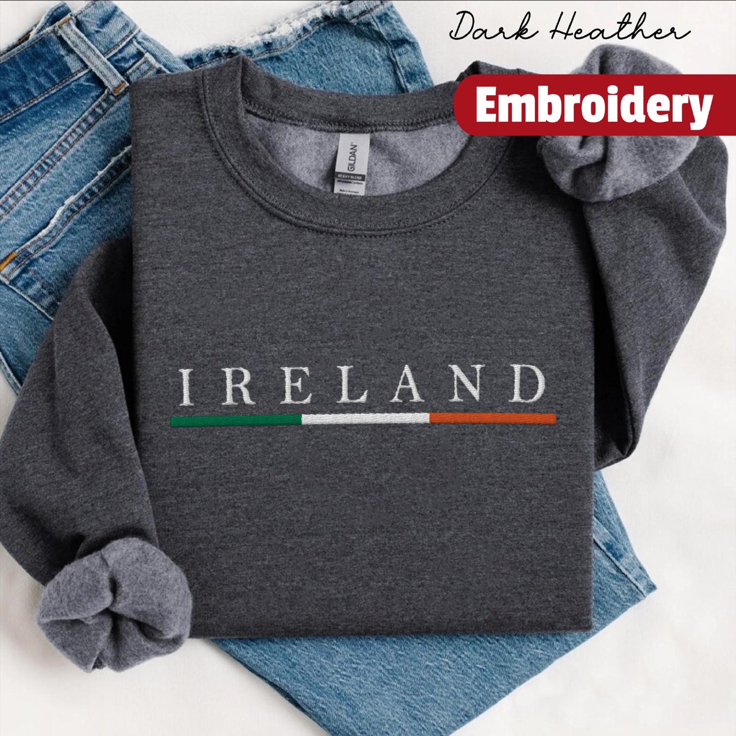 Ireland  embroidery sweatshirt crewneck