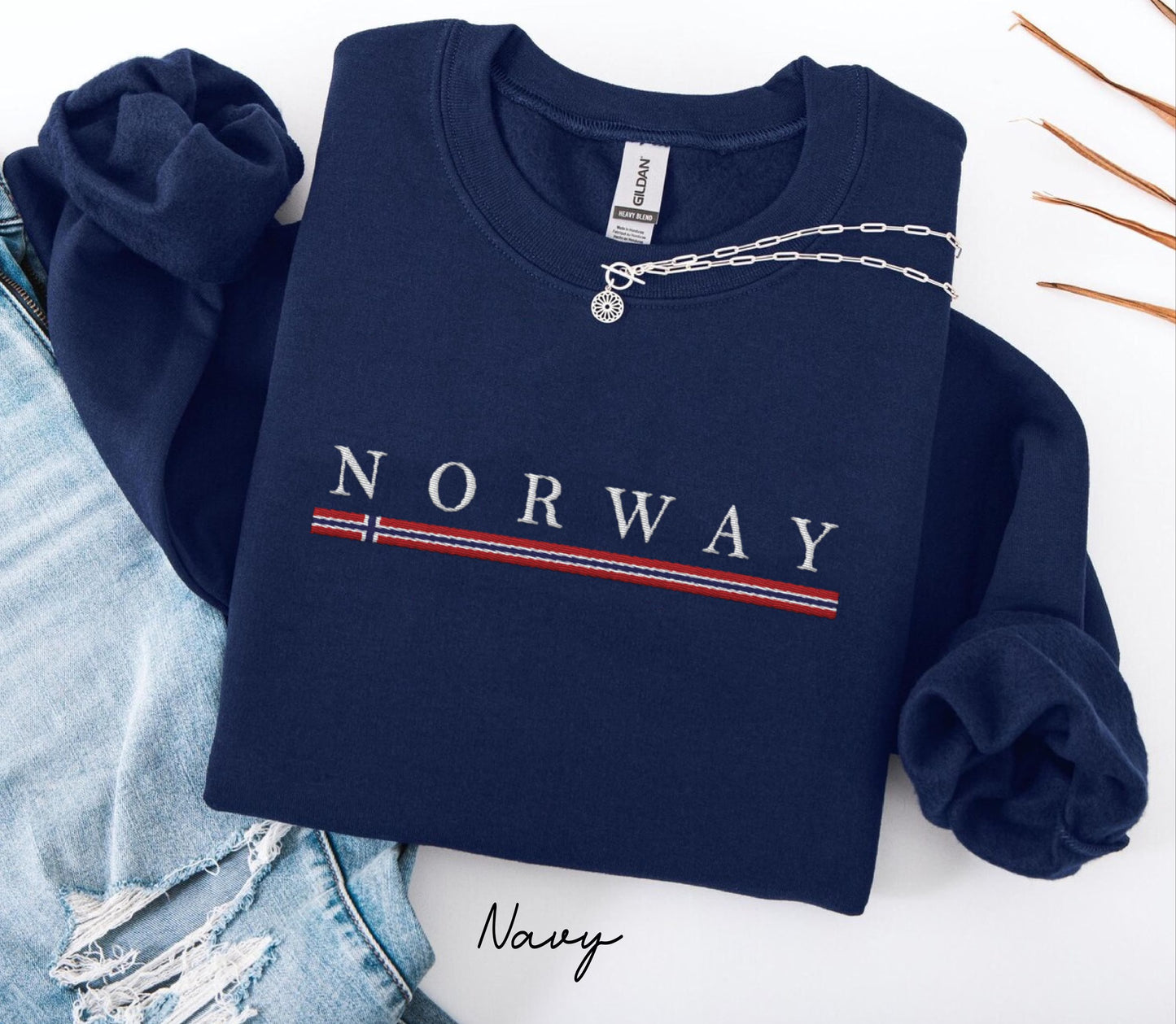 Norway embroidery sweatshirt crewneck