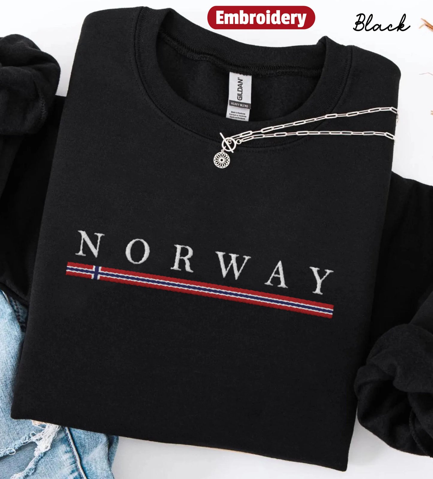 Norway embroidery sweatshirt crewneck