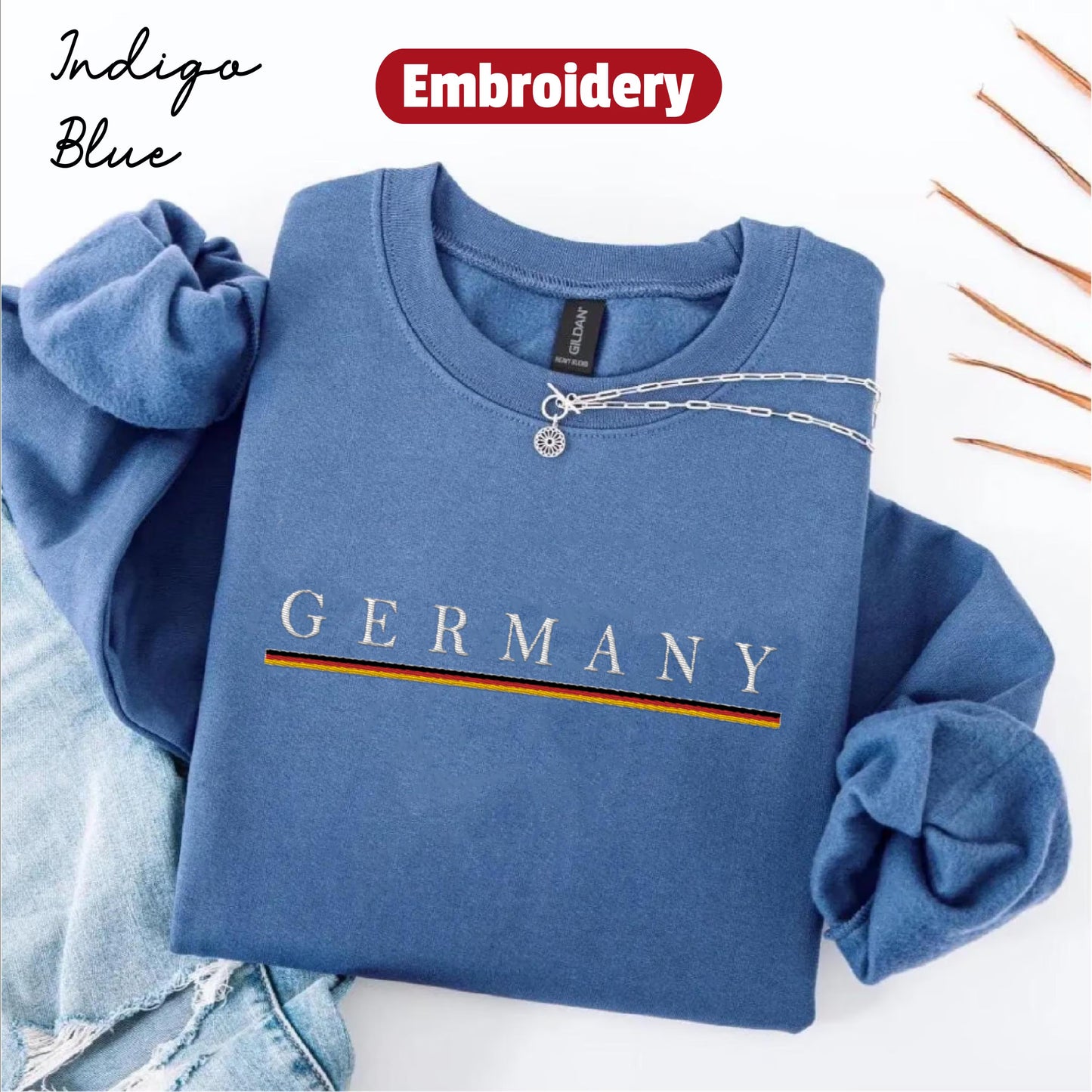 Germany Flag embroidered sweatshirt