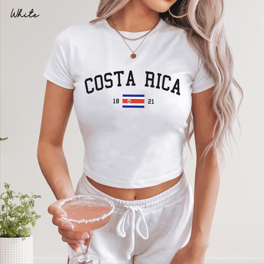 Costa Rica Y2K Women's Baby Tee
