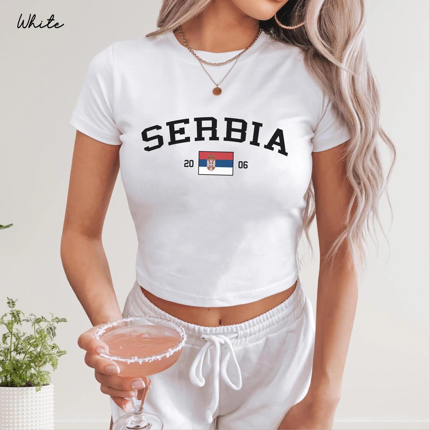 Serbia Y2K  Women's Baby Tee