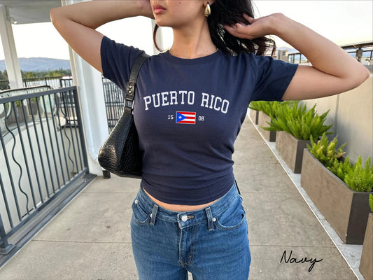 Puerto Rico Y2K Women's Baby Tee