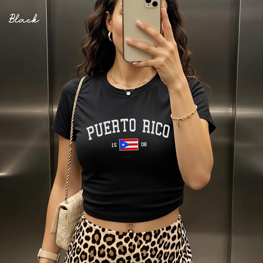Puerto Rico Y2K Women's Baby Tee