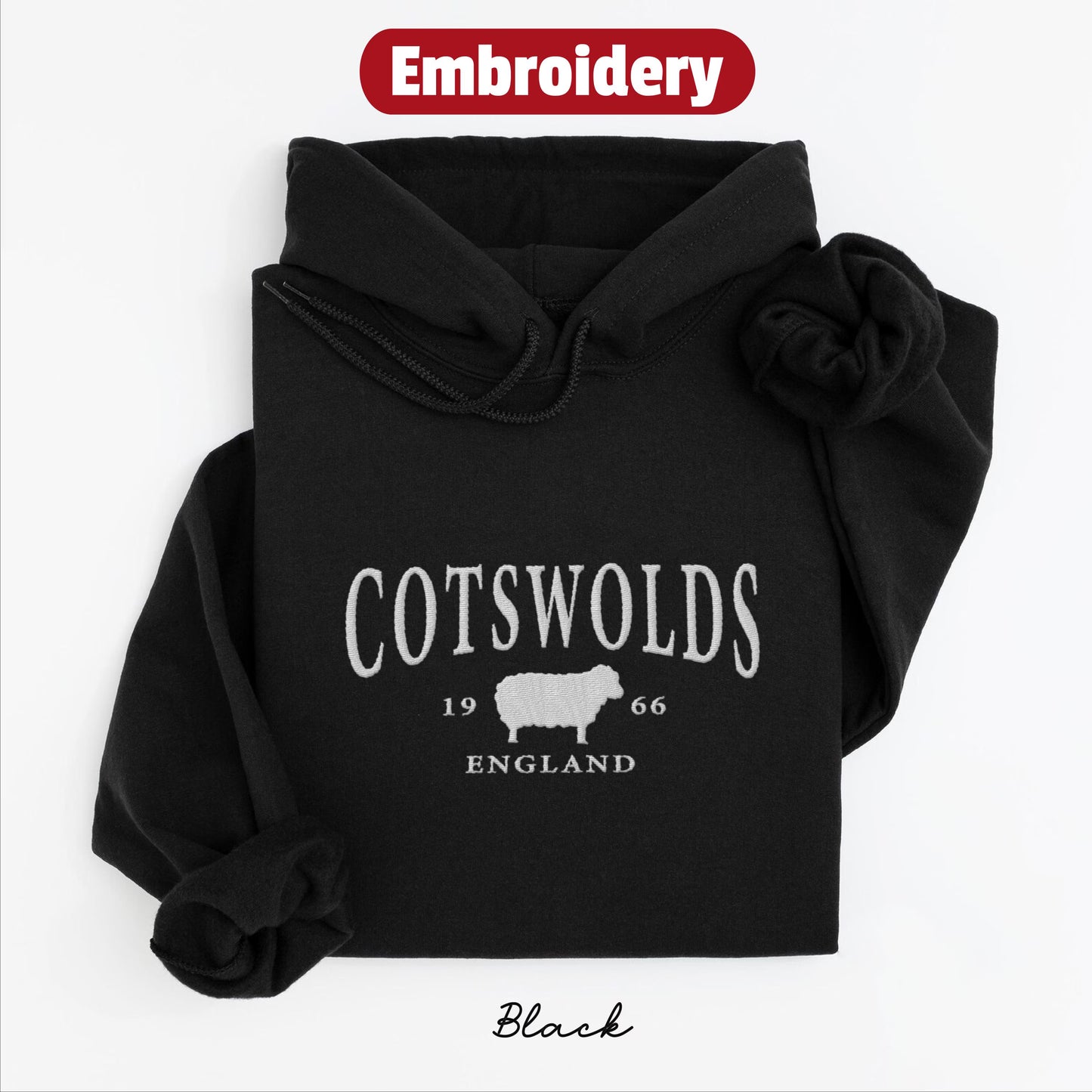 Cotswolds embroidery hoodie